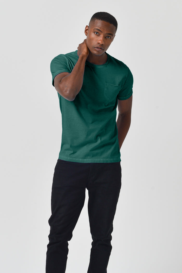 Pocket T-Shirt Slim - Lagoon