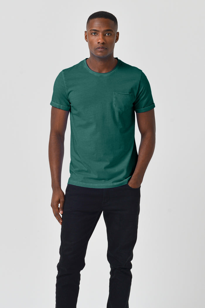 Pocket T-Shirt Slim - Lagoon