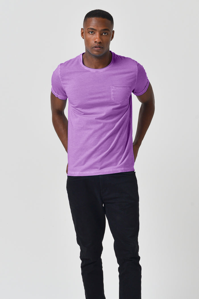 Pocket T-Shirt Slim - Morado
