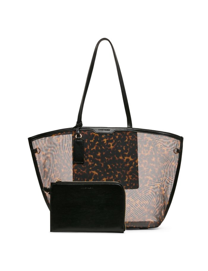 Anne Klein Printed Mesh Tote Bag with Pouch