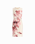 Anne Klein IVORY SHELL MULTI Printed Scuba Sheath Dress