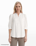 Anne Klein WHITE DOVE Puff Sleeve Blouse