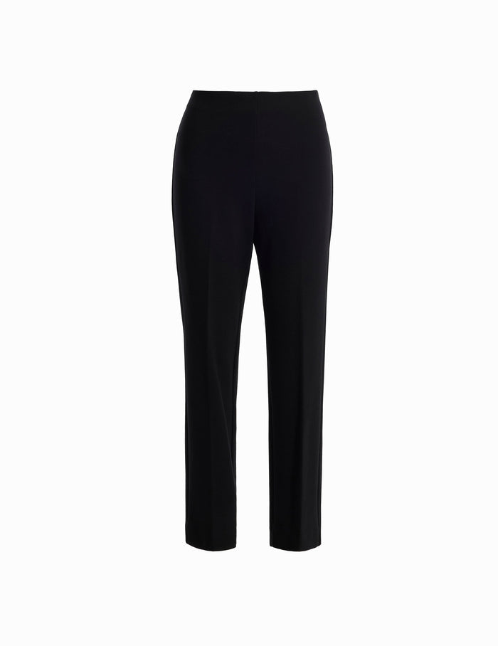 Anne Klein Anne Black Pull On Hollywood Waist Slim Ankle Pant