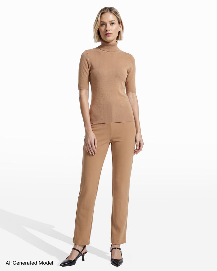 Anne Klein Pull-On Straight Ankle Pant
