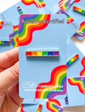 Rainbow Line Pride Pin