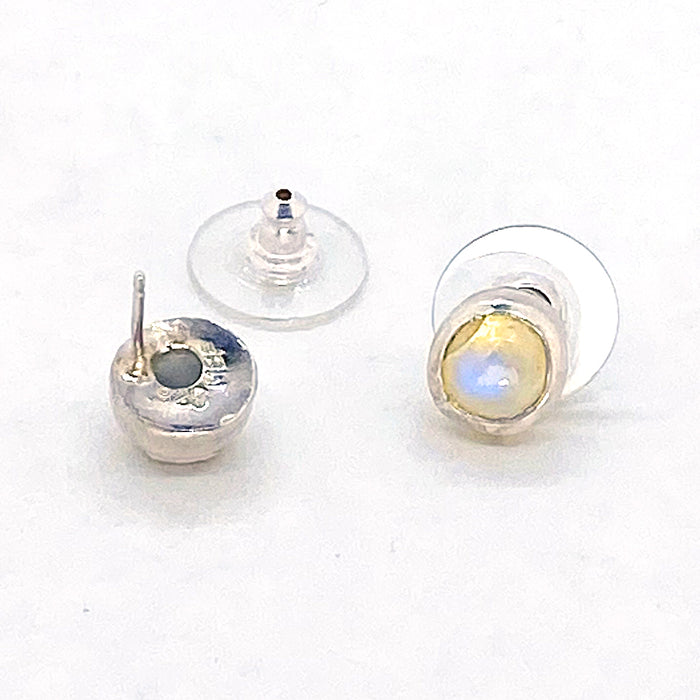 Rainbow Moonstone Post earrings