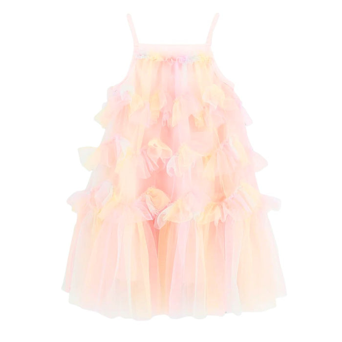Rainbow Tulle Ruffle Dress