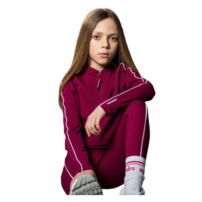 Raspberry Pink 1/4 Zip Top
