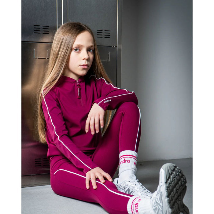 Raspberry Pink Half Crew Socks