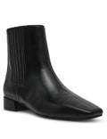 Anne Klein Black Smooth Raspey Ankle Bootie