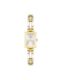 Anne Klein Two-Tone Rectangular Case Bangle Bracelet Watch