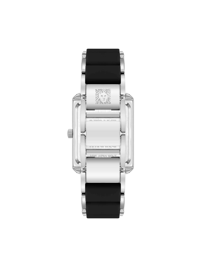 Anne Klein Rectangular Silicone Bracelet Watch