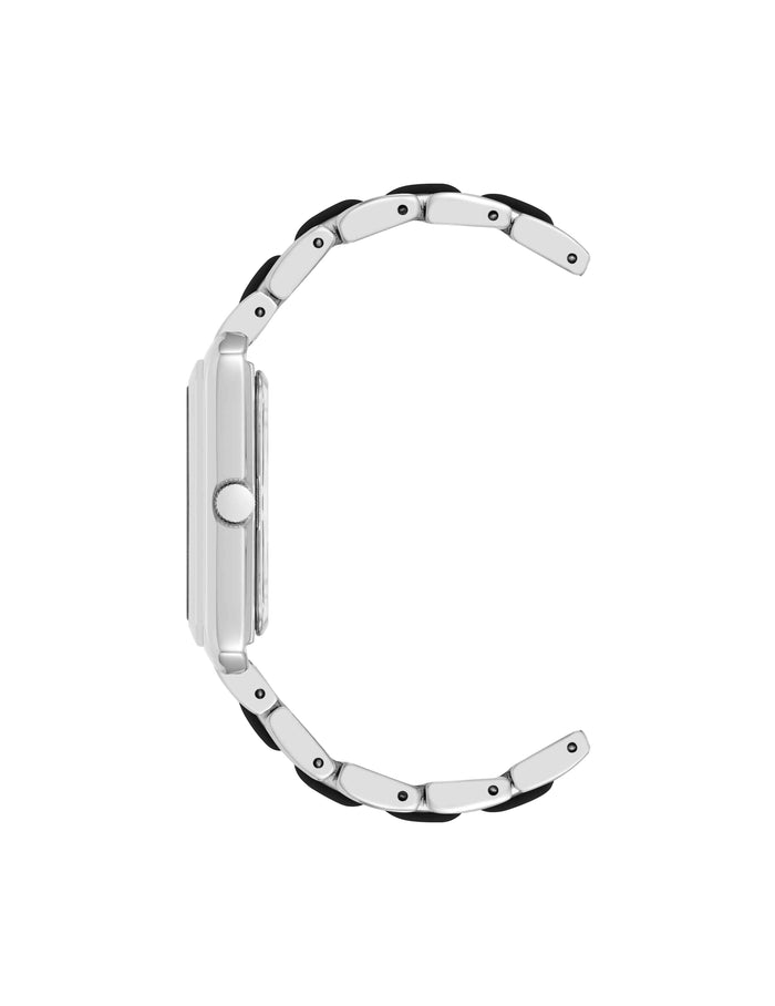 Anne Klein Rectangular Silicone Bracelet Watch