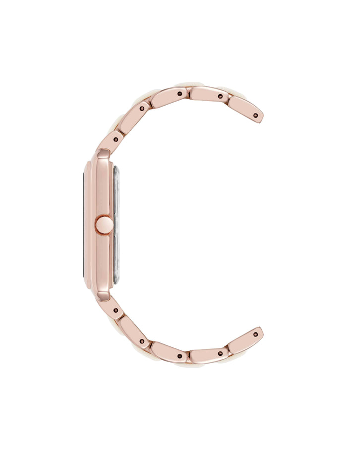 Anne Klein Rectangular Silicone Bracelet Watch