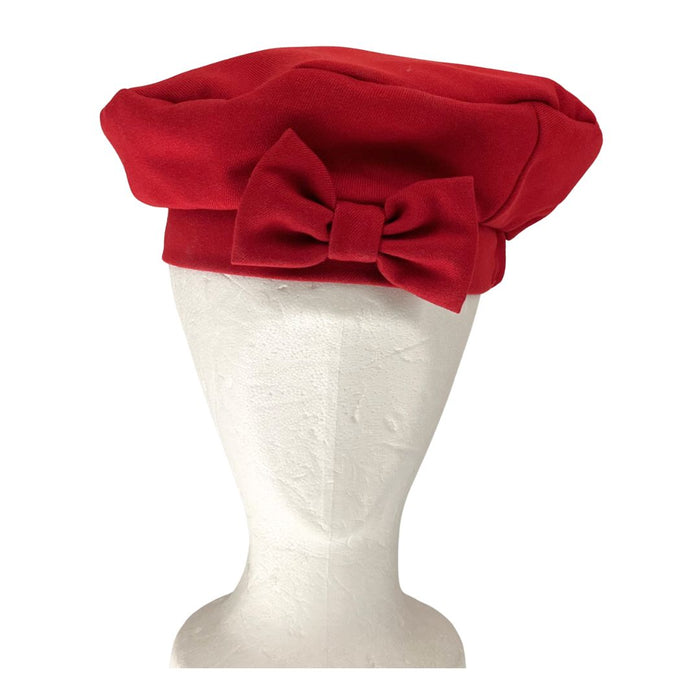 Red Embroidered Pleat Dress, Coat & Hat