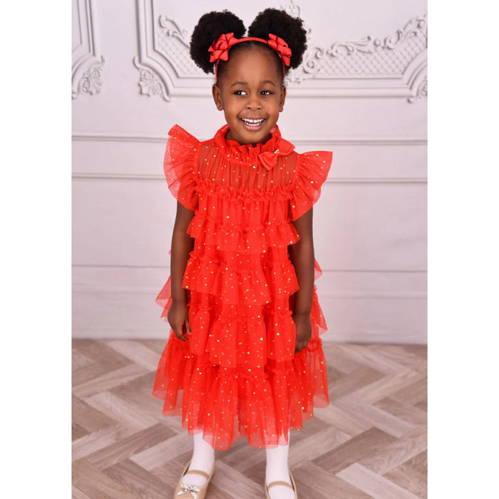 Red Sparkle Tulle "Mitzi" Dress