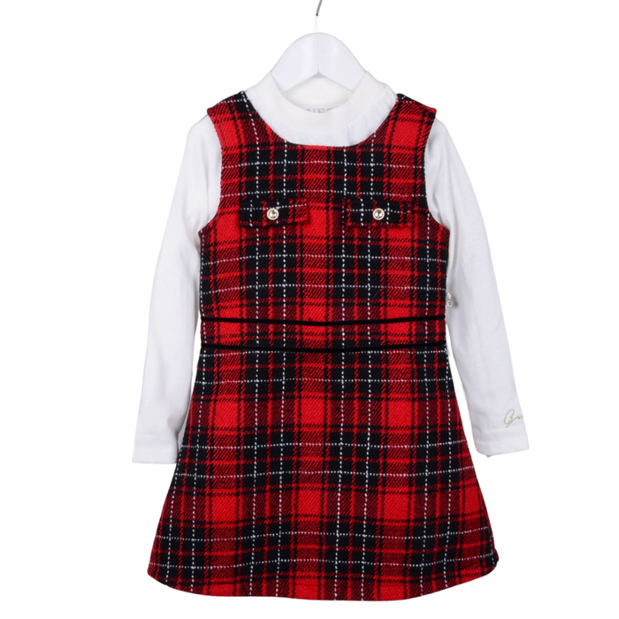 Red Tartan Dress & T-Shirt