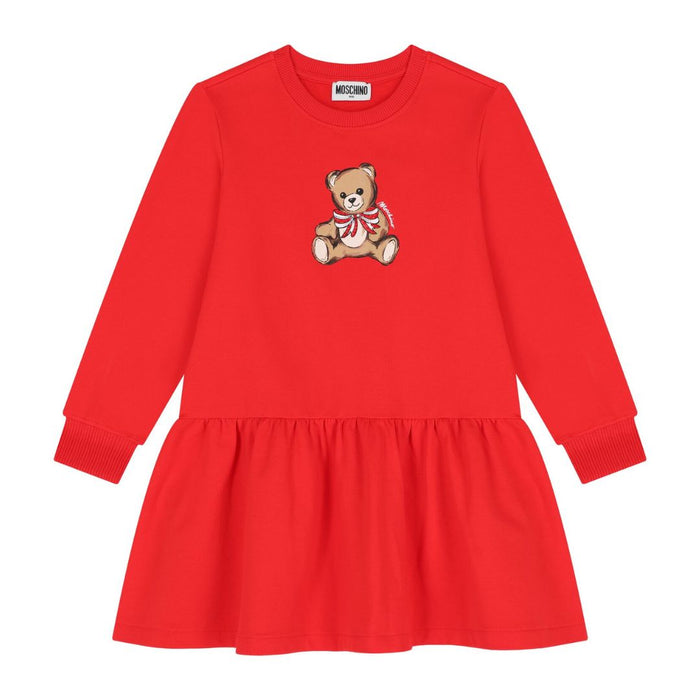 Red Teddy & Sequin Bow Dress