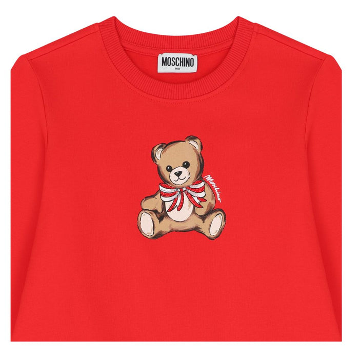 Red Teddy & Sequin Bow Dress
