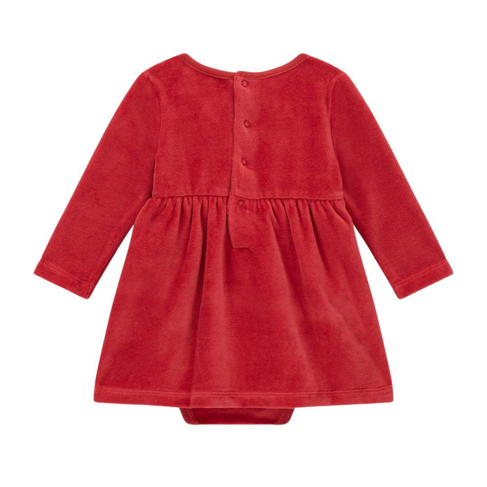 Red Velour & Gold Hearts Dress