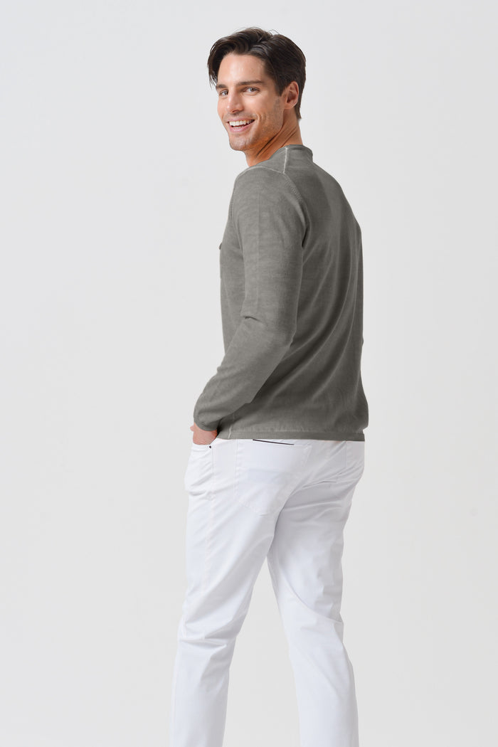 Rolled Hem Knit - Dolphin