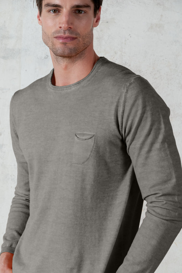 Rolled Hem Knit - Dolphin