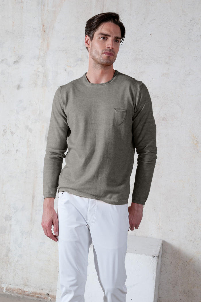 Rolled Hem Knit - Dolphin