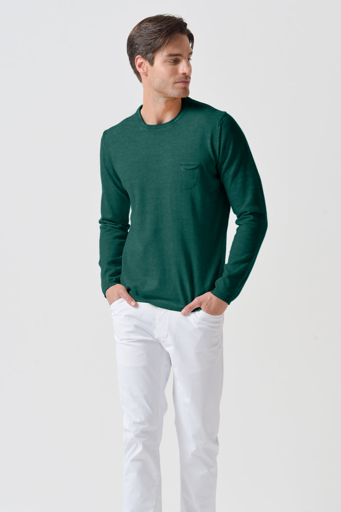 Rolled Hem Knit - Lagoon