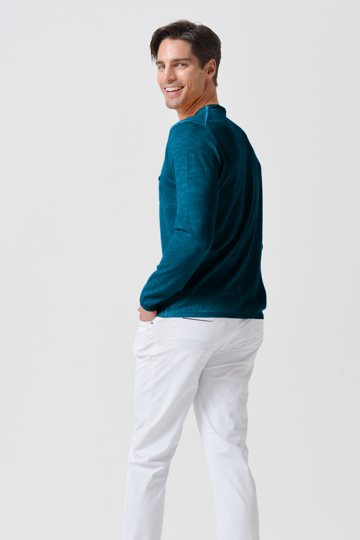 Rolled Hem Knit - Libeccio