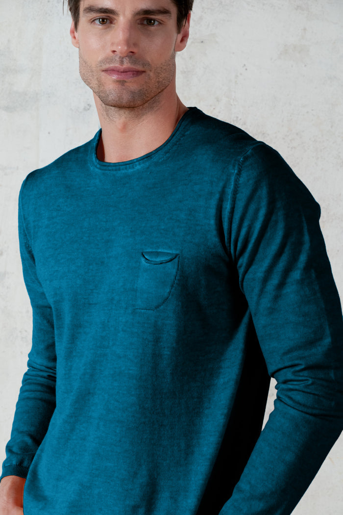 Rolled Hem Knit - Libeccio