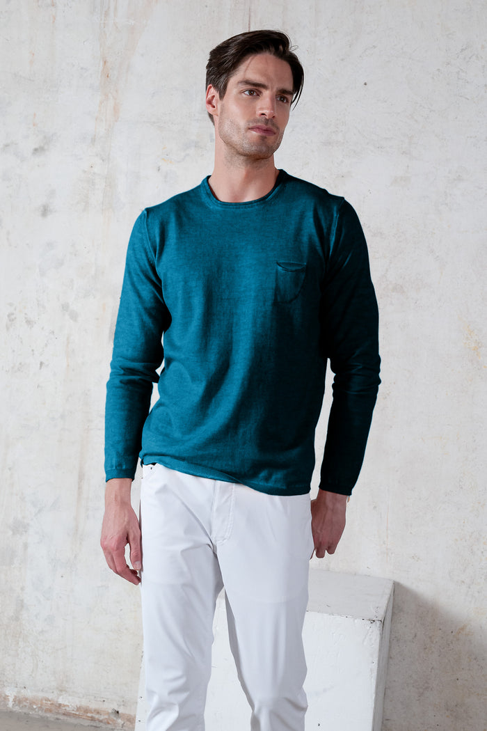 Rolled Hem Knit - Libeccio