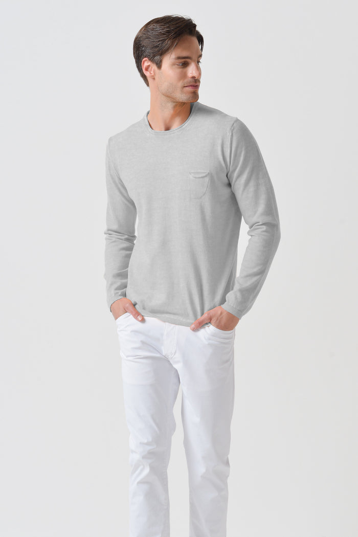 Rolled Hem Knit - Marmo