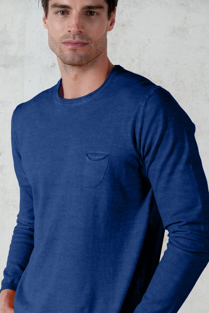 Rolled Hem Knit - Pacific