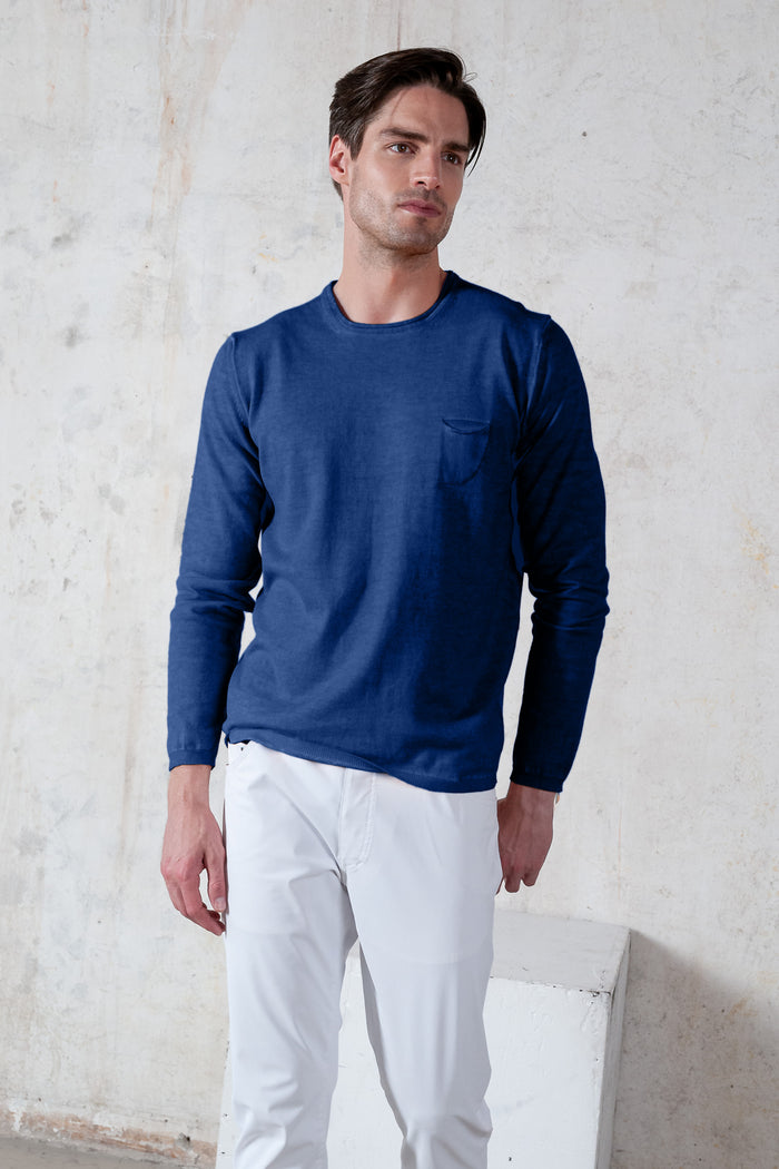 Rolled Hem Knit - Pacific