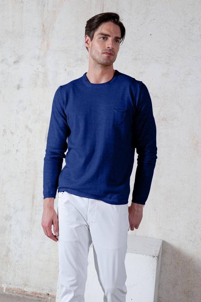 Rolled Hem Knit - Royal