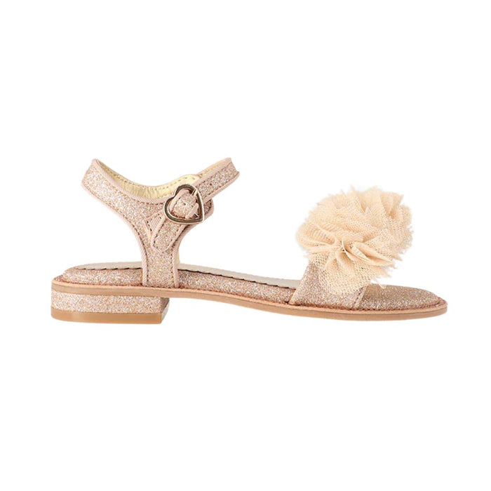 Rose Gold 'Carmen' Corsage Sandals