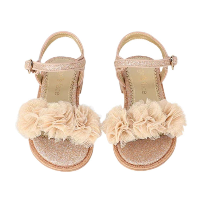 Rose Gold 'Carmen' Corsage Sandals