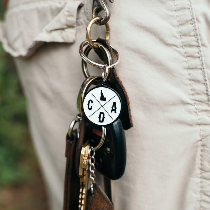 Round Metal CDA Idaho Logo Enamel Keychain