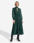 Anne Klein Midnight Pine Ruched Midi Dress