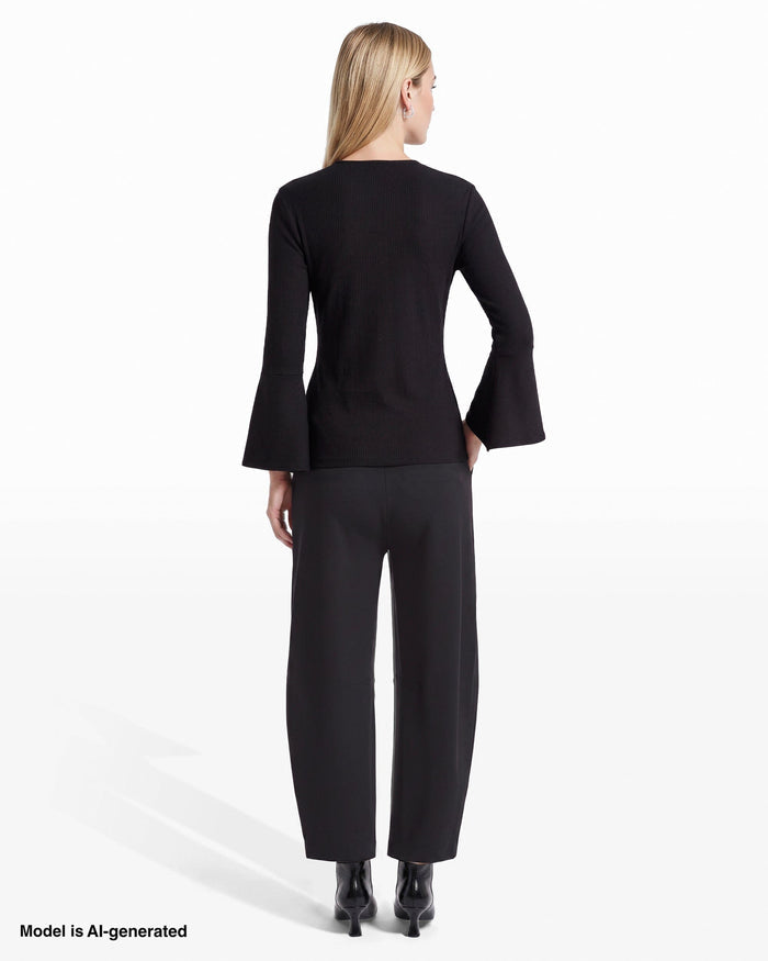 Anne Klein Ruffle Sleeve Wrap Top