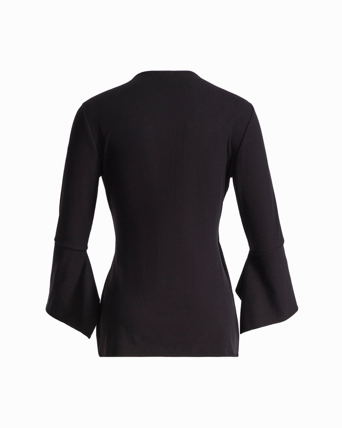 Anne Klein Ruffle Sleeve Wrap Top