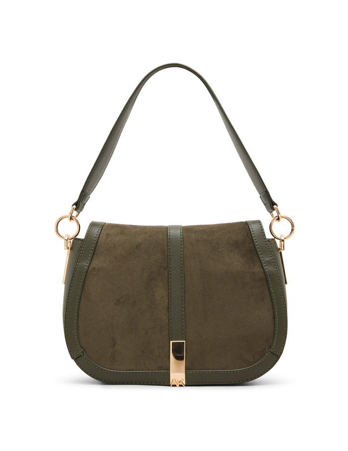 Anne Klein Caper/Caper Saddle Flap Crossbody Bag