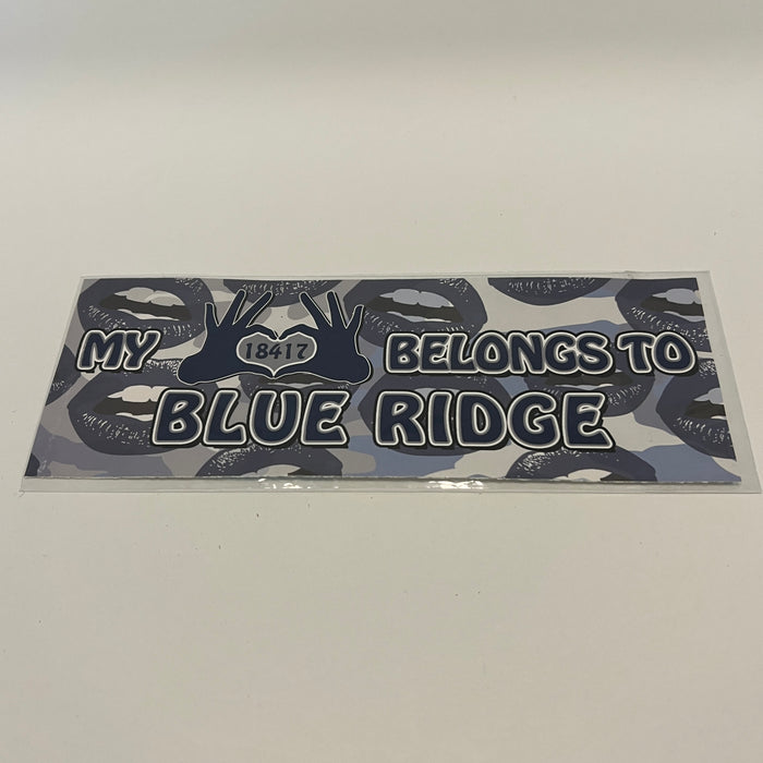 Sample Sale - Blue Ridge  - My heart belongs to Decal