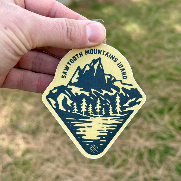 Sawtooth Mountains Earthy Sticker