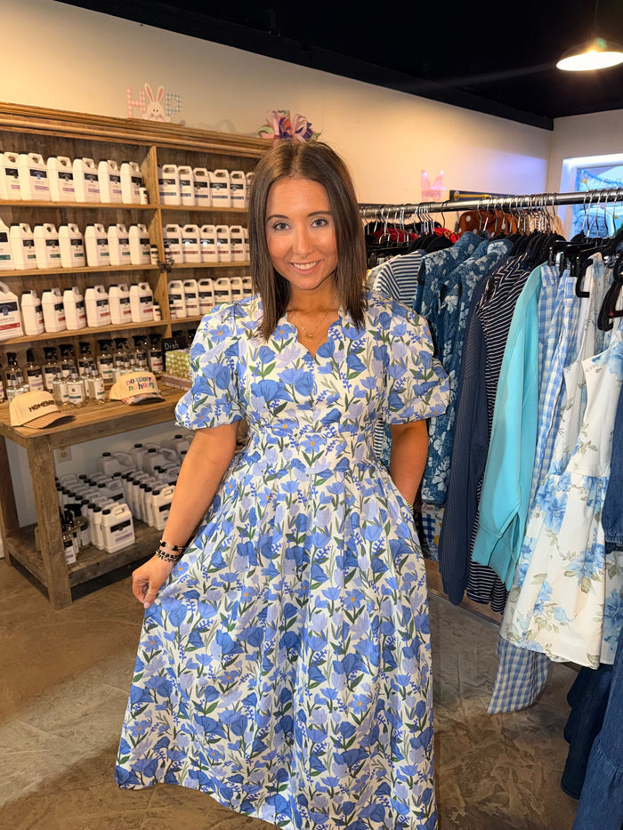 Scalloped Blues Mix Maxi