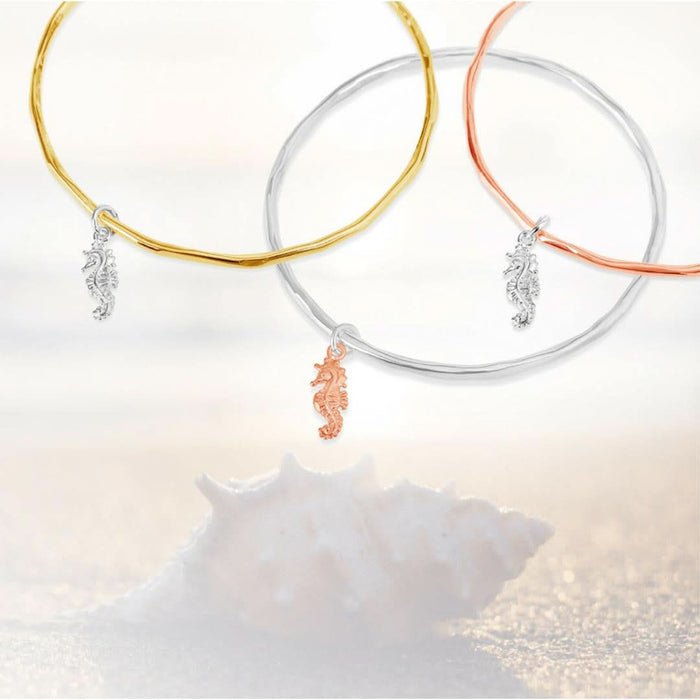 Lily Blanche Seahorse Bangle silver/ gold group