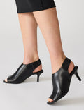 Anne Klein Black Smooth Semana Dress Heel