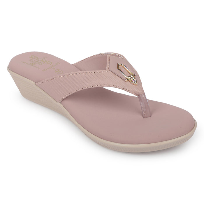 Senorita AGL-213 Pink Casual Slip on Slippers for Women by Liberty