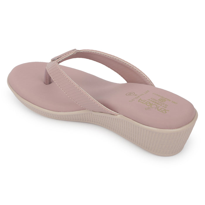 Senorita AGL-213 Pink Casual Slip on Slippers for Women by Liberty