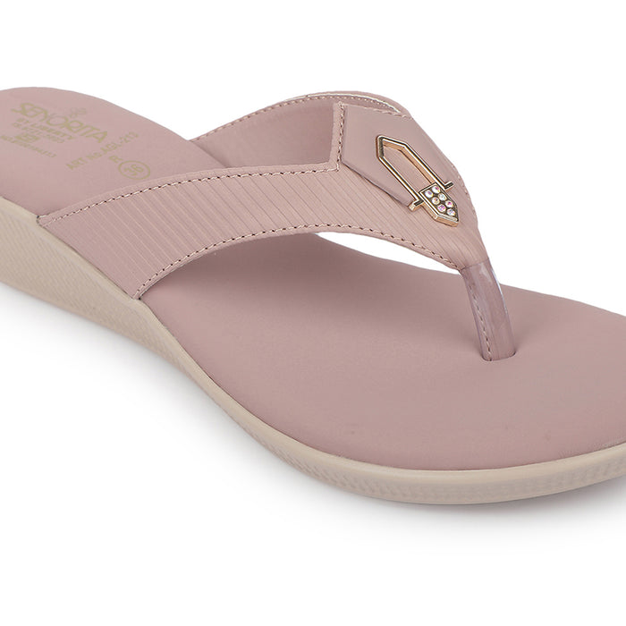 Senorita AGL-213 Pink Casual Slip on Slippers for Women by Liberty